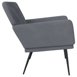 vidaXL Banc Gris foncé 108x79x79 cm Velours