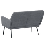 vidaXL Banc Gris foncé 108x79x79 cm Velours