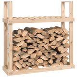 vidaXL Support pour bois de chauffage Blanc 110x35x108,5cm Bois de pin