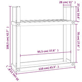 vidaXL Support pour bois de chauffage Blanc 110x35x108,5cm Bois de pin