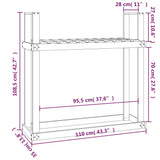vidaXL Support pour bois de chauffage Blanc 110x35x108,5cm Bois de pin