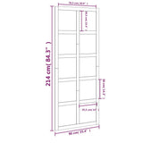 vidaXL Porte de grange 80x1,8x214 cm Bois massif de pin