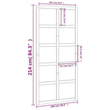 vidaXL Porte de grange 80x1,8x214 cm Bois massif de pin