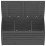vidaXL Ensemble de boîtes de jardin 3 pcs blanc bois de pin massif