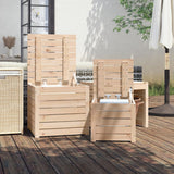 vidaXL Ensemble de boîtes de jardin 3 pcs blanc bois de pin massif