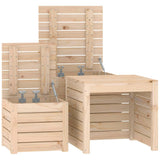 vidaXL Ensemble de boîtes de jardin 3 pcs blanc bois de pin massif