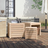 vidaXL Ensemble de boîtes de jardin 3 pcs blanc bois de pin massif