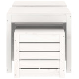 vidaXL Ensemble de boîtes de jardin 3 pcs blanc bois de pin massif