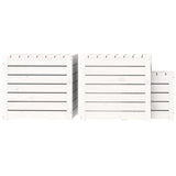 vidaXL Ensemble de boîtes de jardin 3 pcs blanc bois de pin massif