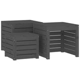 vidaXL Ensemble de boîtes de jardin 3 pcs blanc bois de pin massif