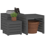 vidaXL Ensemble de boîtes de jardin 3 pcs blanc bois de pin massif