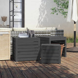 vidaXL Ensemble de boîtes de jardin 3 pcs blanc bois de pin massif