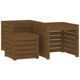 vidaXL Ensemble de boîtes de jardin 3 pcs blanc bois de pin massif