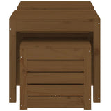 vidaXL Ensemble de boîtes de jardin 3 pcs blanc bois de pin massif