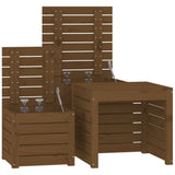vidaXL Ensemble de boîtes de jardin 3 pcs blanc bois de pin massif