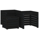 vidaXL Ensemble de boîtes de jardin 3 pcs blanc bois de pin massif