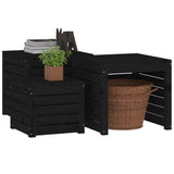 vidaXL Ensemble de boîtes de jardin 3 pcs blanc bois de pin massif