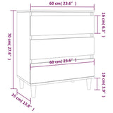 vidaXL Buffet Chêne fumé 60x35x70 cm Bois d'ingénierie