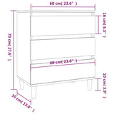 vidaXL Buffet Chêne fumé 60x35x70 cm Bois d'ingénierie