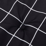 vidaXL Coussin de banc de jardin carreaux noir 100x50x3cm tissu oxford