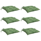 vidaXL Coussins de chaise lot de 6 à motif de feuilles 40x40x7cm tissu