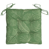 vidaXL Coussins de chaise lot de 6 à motif de feuilles 40x40x7cm tissu