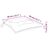 vidaXL Coussins de chaise lot de 6 à motif de feuilles 40x40x7cm tissu