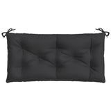 vidaXL Coussin de banc de jardin noir 110x50x7 cm tissu oxford