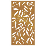 vidaXL Décoration murale jardin 105x55 cm design de feuille de bambou