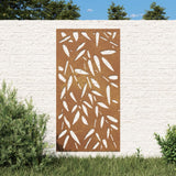 vidaXL Décoration murale jardin 105x55 cm design de feuille de bambou