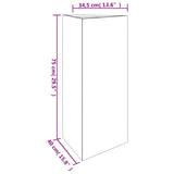 vidaXL Jardinière 40x34,5x75 cm acier corten
