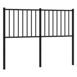 vidaXL Tête de lit métal noir 120 cm