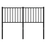 vidaXL Tête de lit métal noir 120 cm