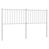 vidaXL Tête de lit métal blanc 150 cm