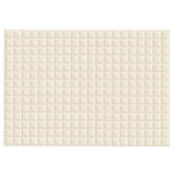 vidaXL Couverture lestée Crème clair 137x200 cm 6 kg Tissu