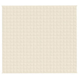 vidaXL Couverture lestée Crème clair 200x220 cm 9 kg Tissu