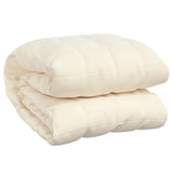 vidaXL Couverture lestée Crème clair 200x220 cm 13 kg Tissu