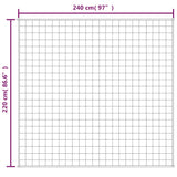 vidaXL Couverture lestée Crème clair 220x240 cm 11 kg Tissu