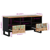 vidaXL Meuble TV 100x33x46 cm bois de récupération et d'ingénierie