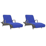 vidaXL Serviettes de plage 2 pcs turquoise 60x135 cm tissu 400 GSM