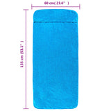 vidaXL Serviettes de plage 2 pcs turquoise 60x135 cm tissu 400 GSM