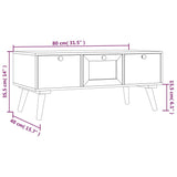 vidaXL Table basse avec tiroirs 80x40x35,5 cm bois d'ingénierie