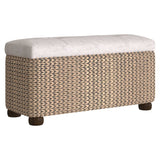 vidaXL Bancs de rangement 2 pcs avec coussin marron 69 cm quenouille