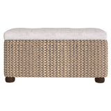 vidaXL Bancs de rangement 2 pcs avec coussin marron 69 cm quenouille