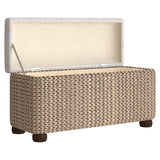 vidaXL Bancs de rangement 2 pcs avec coussin marron 69 cm quenouille