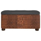 vidaXL Bancs de rangement 2 pcs avec coussin marron 69 cm quenouille