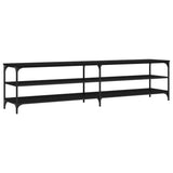 vidaXL Meuble TV chêne marron 200x30x50 cm bois d'ingénierie et métal