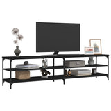 vidaXL Meuble TV chêne marron 200x30x50 cm bois d'ingénierie et métal
