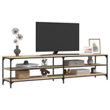 vidaXL Meuble TV chêne marron 200x30x50 cm bois d'ingénierie et métal