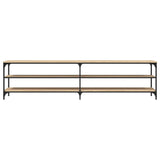 vidaXL Meuble TV chêne marron 200x30x50 cm bois d'ingénierie et métal
